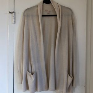Michael Kors Cream Cashmere wrap sweater